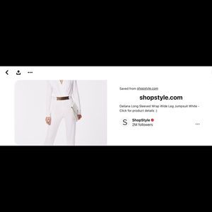 SOLDNew long sleeved wrap wide leg jumpsuit white